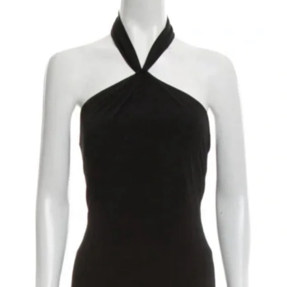 David Meister Dresses Sz 14 halter style, maxi length, jersey, lined.
